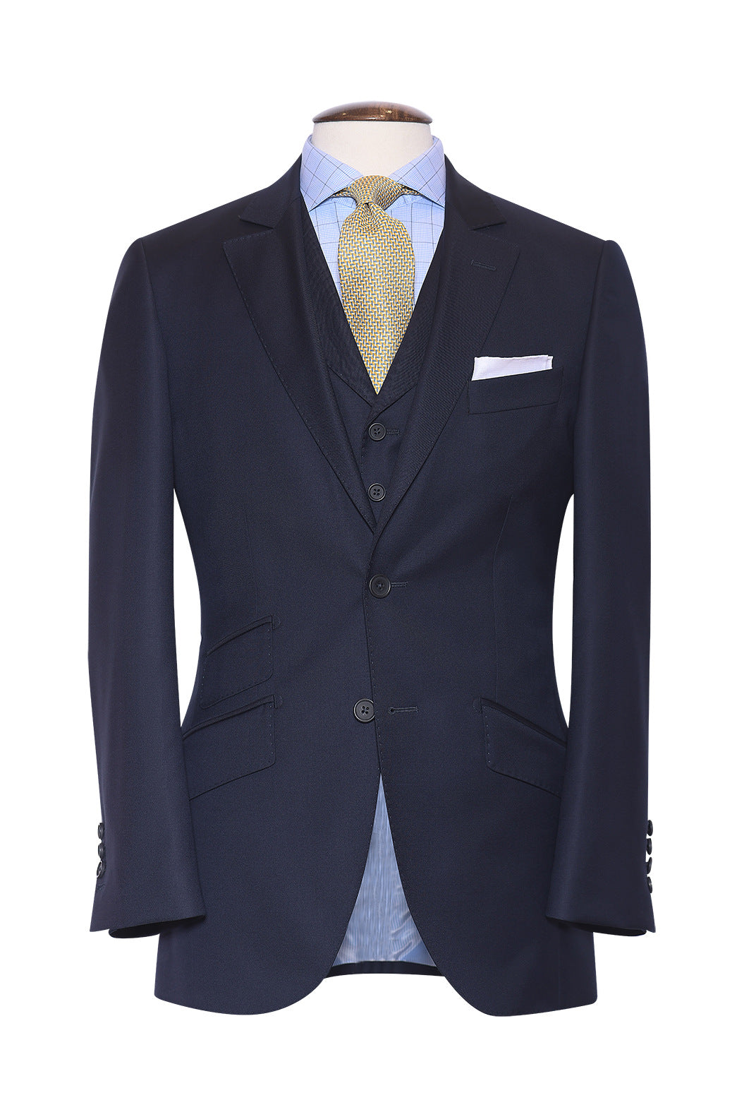 Le Kensington – Twill, navy, Super 120 wool – WICKET