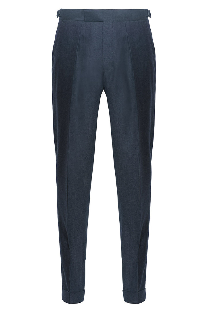 Le Kensington – Known as ‘end-on-end’, deep grey, Super 120 wool – WICKET