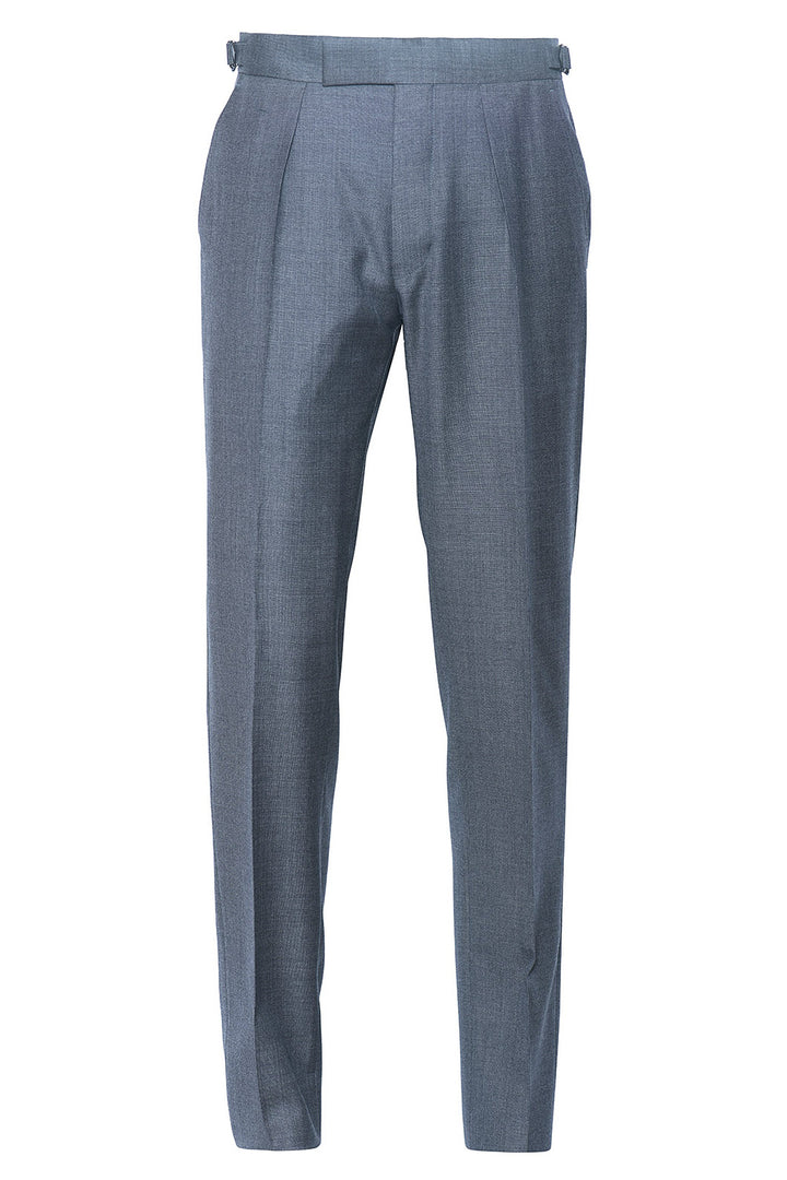 Le Kensington – Known as ‘end-on-end’, sublime grey, Super 120 wool – WICKET