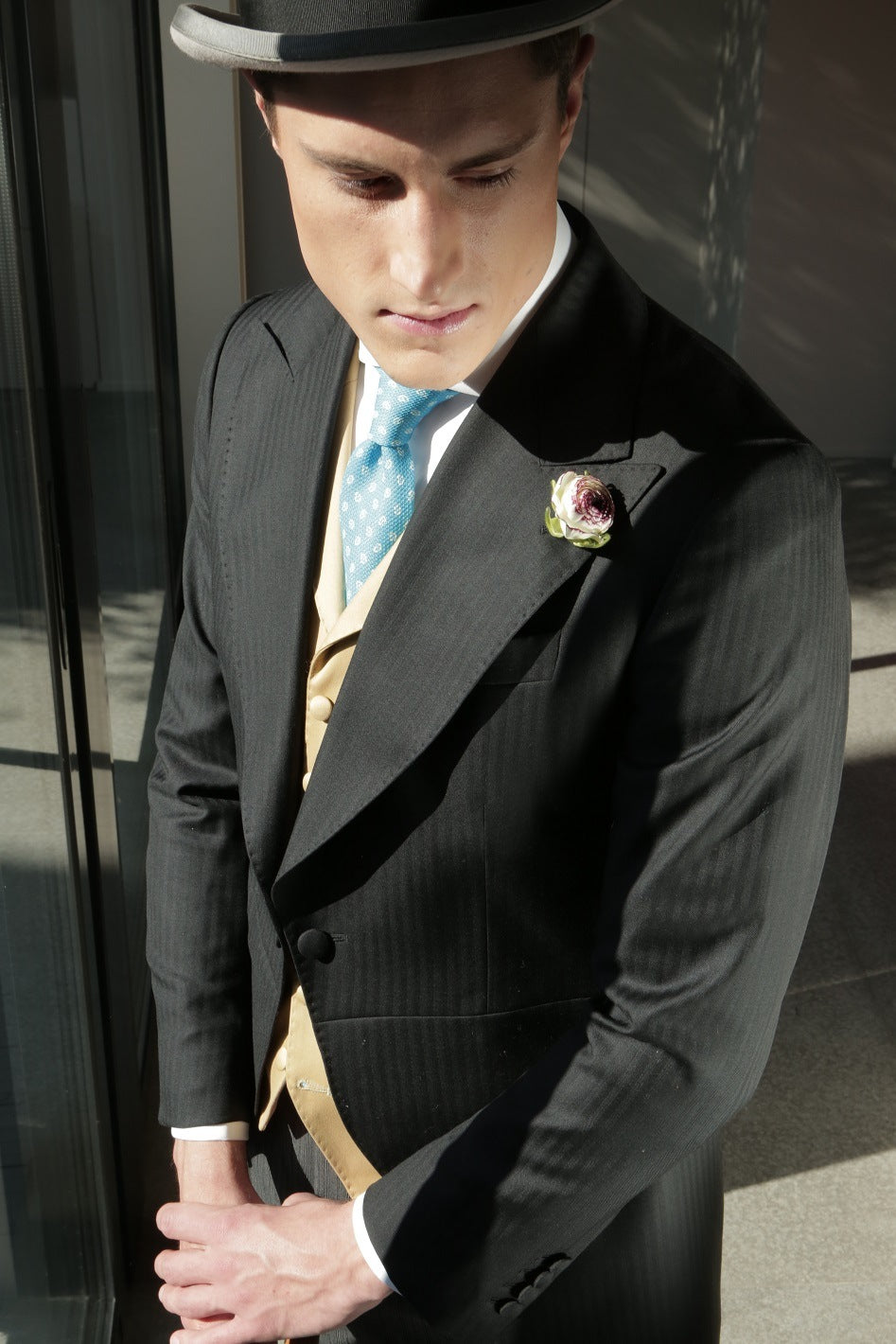 The Morning Coat – Charcoal grey herringbone – WICKET