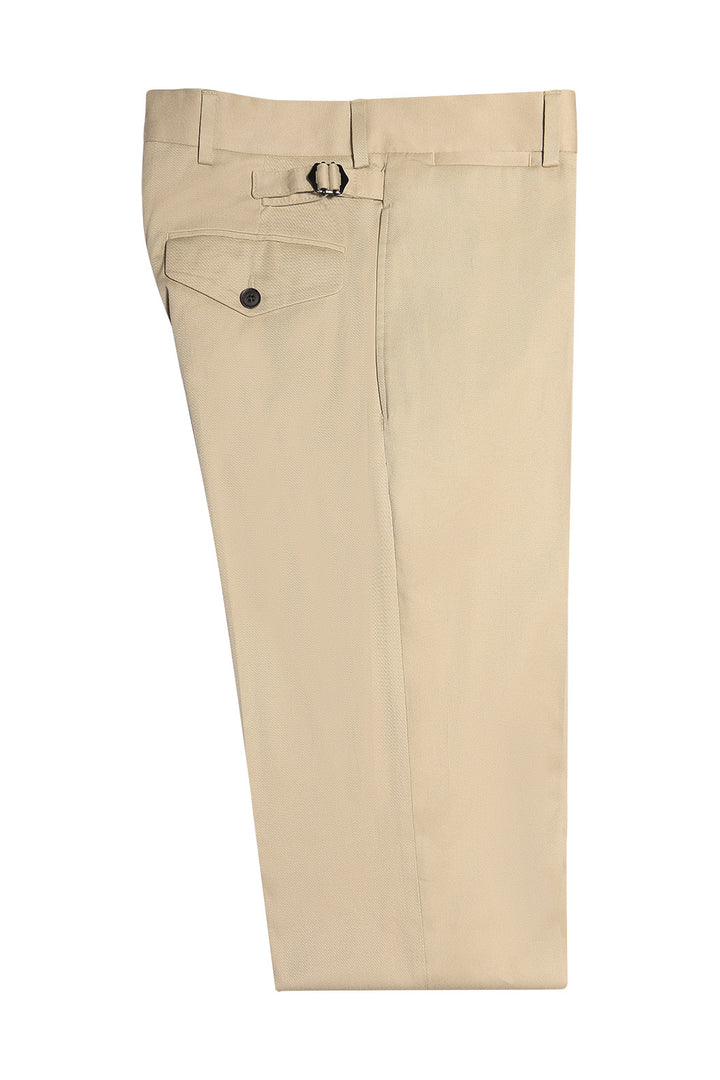 Le Casual – Plain cotton and elastane gabardine, sand beige – WICKET