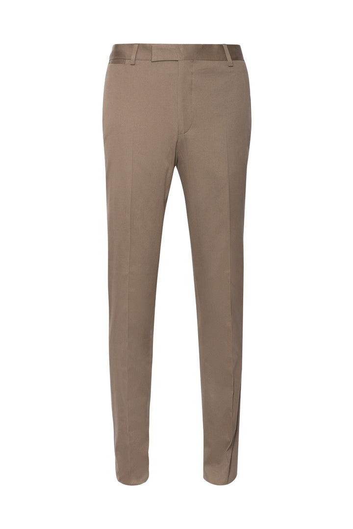 Le Casual – uni en Gabardine de Coton &amp; Élasthanne, Beige Safari – WICKET