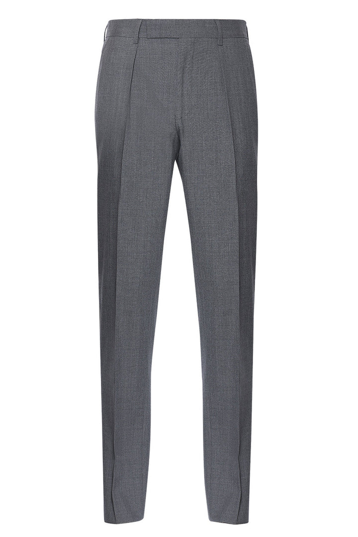 The Classic – Light grey wool gabardine – WICKET