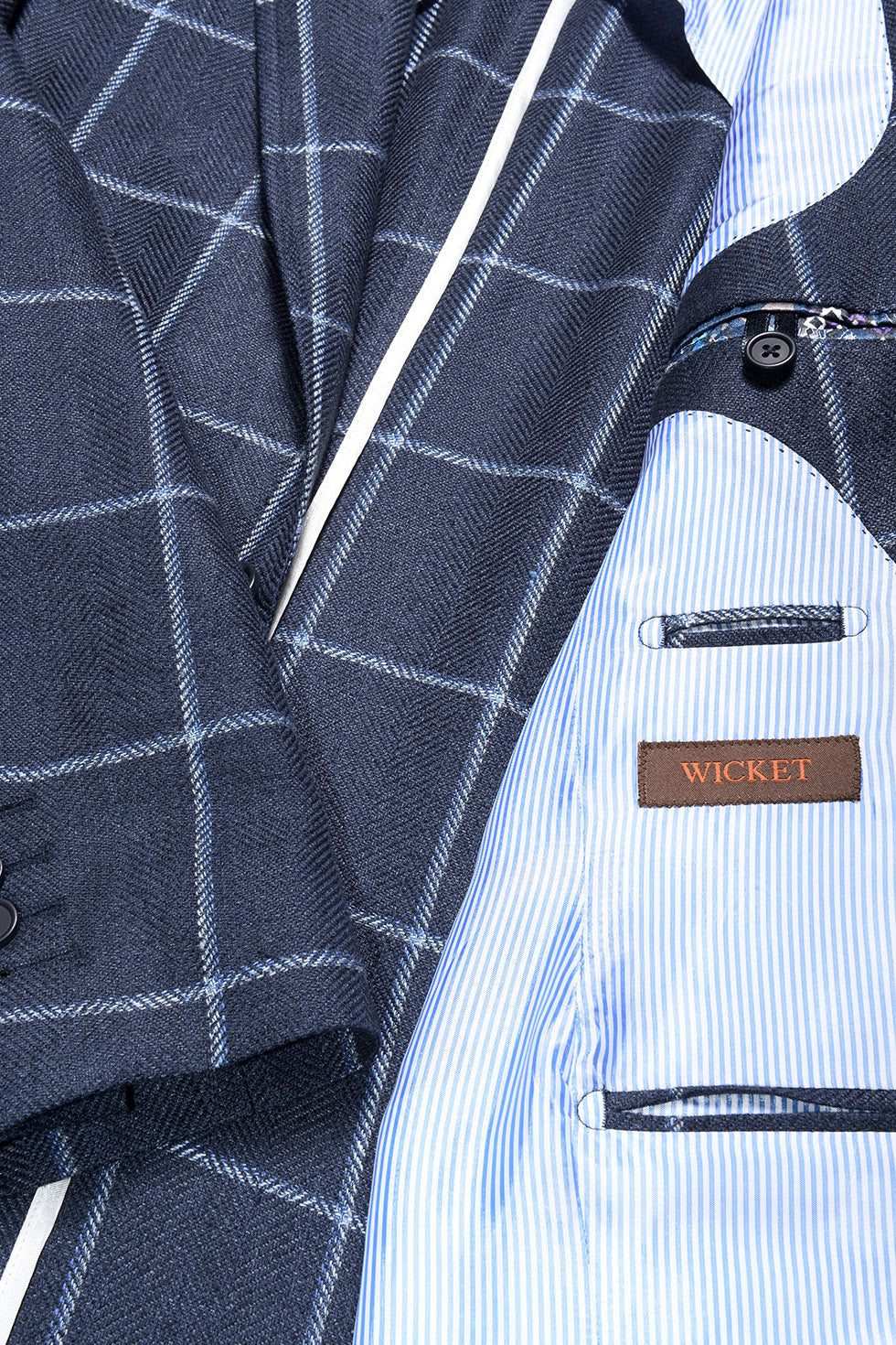 La Kensington – dit à "Chevrons" en mélange Soie, Lin &amp; Laine – WICKET