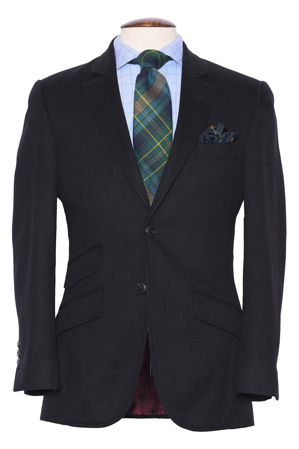 La Kensington – Deep black in 100% cashmere – WICKET