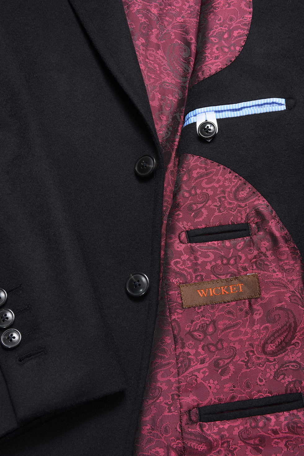 La Kensington – Deep black in 100% cashmere – WICKET